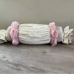 Two beautiful Glenna Jean Pillow Rolls for Girl crib or bed